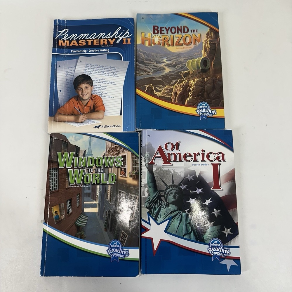 Abeka 5th Grade Readers Penmanship 5a-5d Reading Program Book Lot of 5